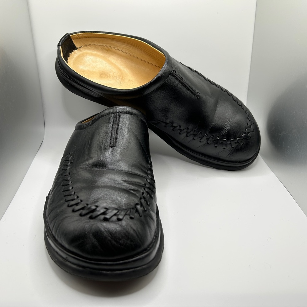 Haflinger Clogs, Black Leather, size 40 or 9.5